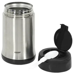 Bol à soupe isotherme avec couvercle inox/noir - 50 cl
