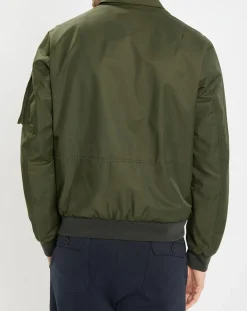 Bombers en coton & nylon kaki