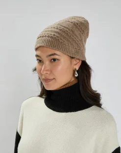 Bonnet en Laine & Cachemire Slow camel