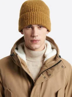 Bonnet faux-uni jaune moutarde