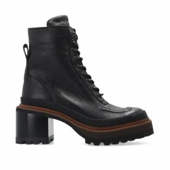 Boots en cuir à lacets Mahalia noires