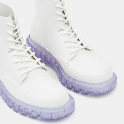 Boots Coturno blanches