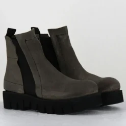 Boots en Cuir chilo gris taupe