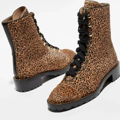 Boots en Cuir façon pony Kolbie marron