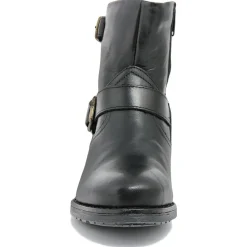 Boots en Cuir Jessica noires