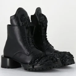 Boots en Cuir lava noires