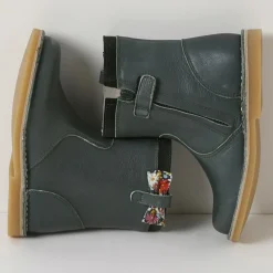 Boots en Cuir Liberty vert foncé