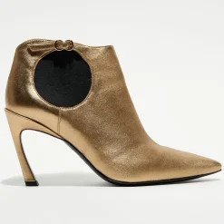 Boots en Cuir Lune dorées - Talon 8.5 cm