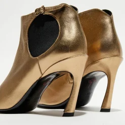 Boots en Cuir Lune dorées - Talon 8.5 cm