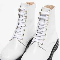Boots en Cuir Mila Lift blanches