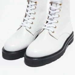 Boots en Cuir Mila Lift blanches