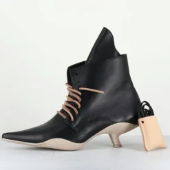 Boots en Cuir mina noires