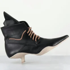 Boots en Cuir mina noires