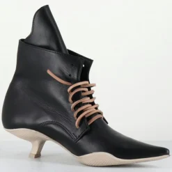 Boots en Cuir mina noires