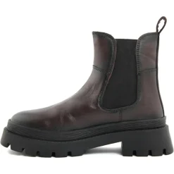 Boots en Cuir Olivia bordeaux