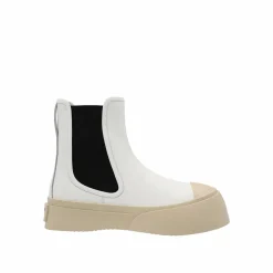 Boots en cuir Pablo blanches