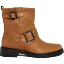Boots en Cuir Pia camel