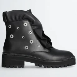 Boots en Cuir Pink noires