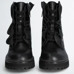 Boots en Cuir Pink noires