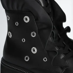 Boots en Cuir Pink noires