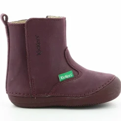 Boots en Cuir Socool violet foncé