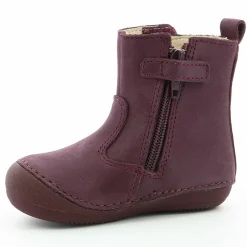 Boots en Cuir Socool violet foncé