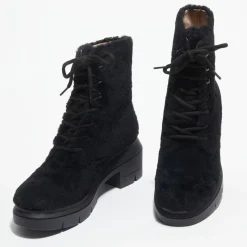 Boots en Peau de Mouton Nisha noires - Talon 7,5 cm