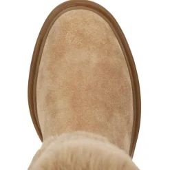 Boots en Velours de Cuir Damiana toffee/beige - Talon 6.5 cm