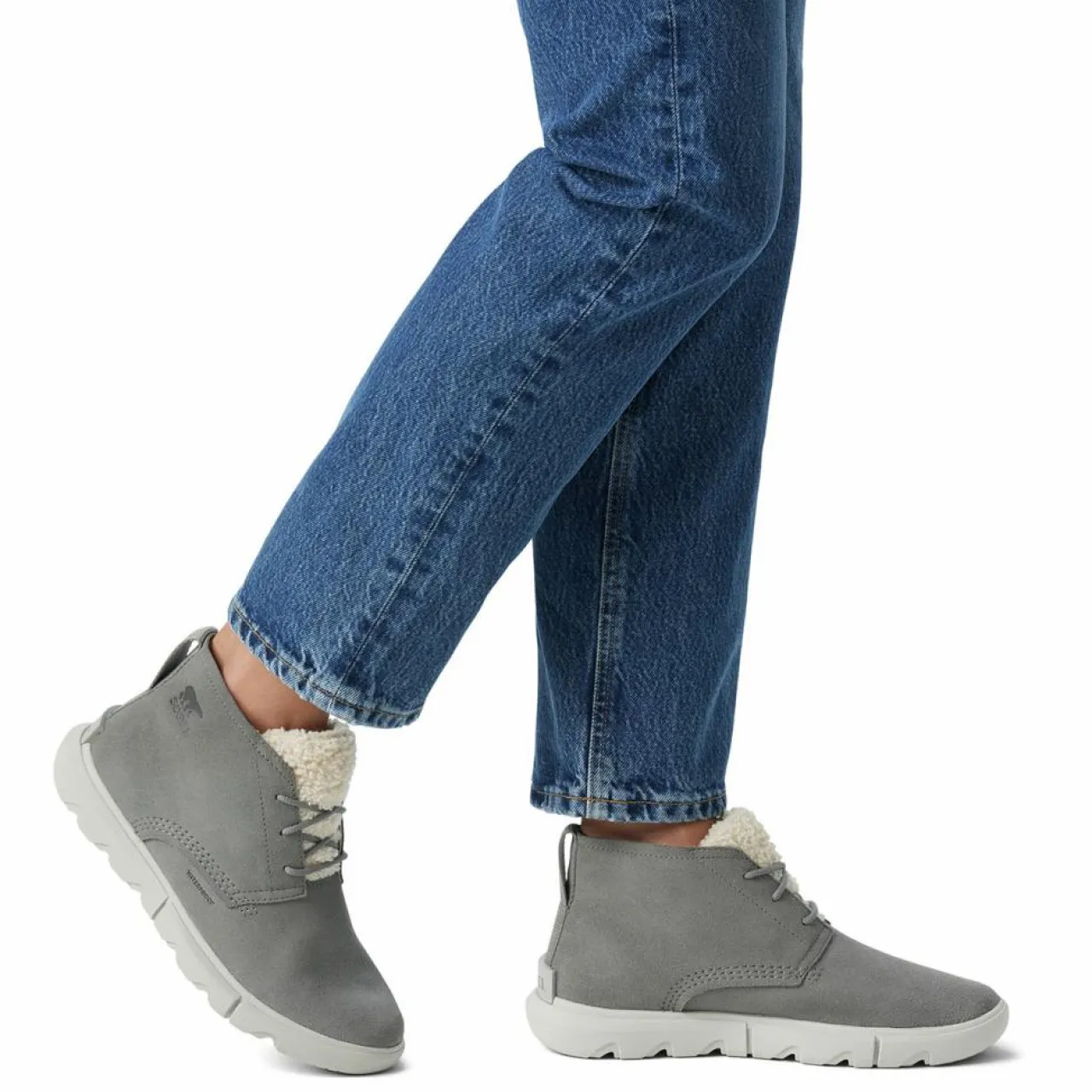 Boots en Velours de Cuir Explorer Next grises