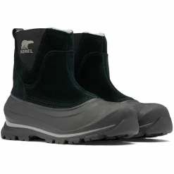 Boots en Velours de Cuir Buxton noir/gris