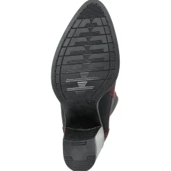 Boots en Velours de Cuir Lou marron - Talon 8 cm