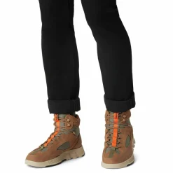 Boots en Velours de Cuir Mac Hill cognac/gris