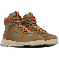 Boots en Velours de Cuir Mac Hill cognac/gris