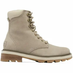 Boots en Velours de Cuir Lennox taupe