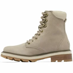 Boots en Velours de Cuir Lennox taupe