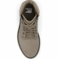 Boots en Velours de Cuir Lennox taupe