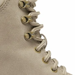 Boots en Velours de Cuir Lennox taupe