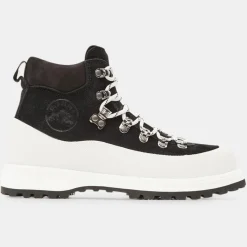 Boots en Velours de Cuir Roccia noir/blanc