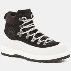 Boots en Velours de Cuir Roccia noir/blanc