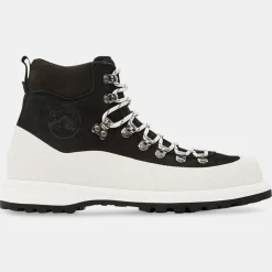 Boots en Velours de Cuir Roccia noir/blanc