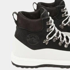 Boots en Velours de Cuir Roccia noir/blanc