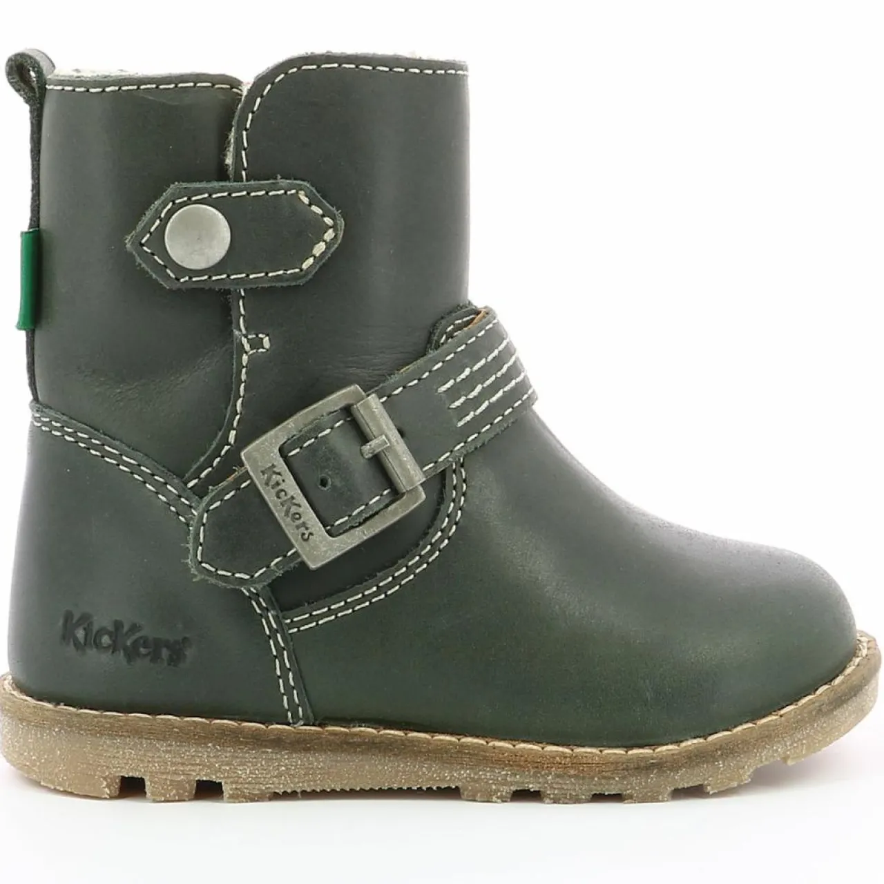 Boots fourrées en Cuir Nonoboot kaki