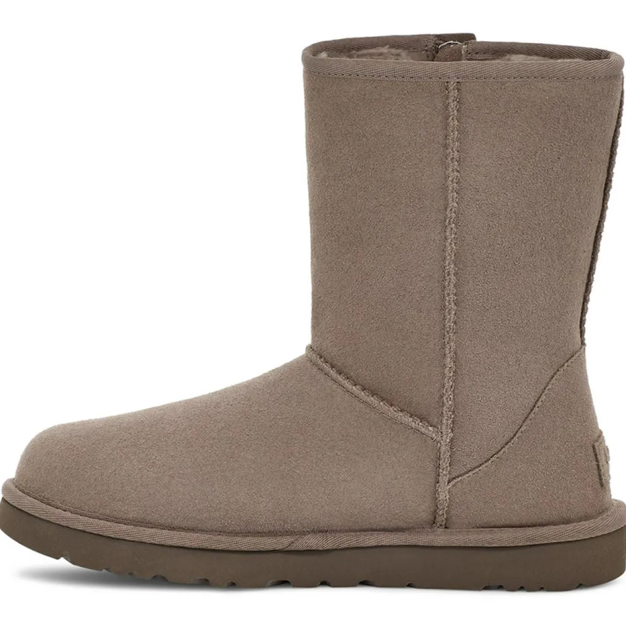 Boots fourrées en Velours de Cuir Classic Short Bailey taupe