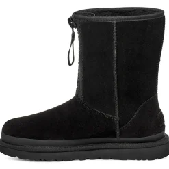 Boots fourrées en Velours de Cuir Classic Short Zipper noires