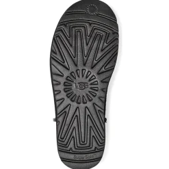 Boots fourrées en Velours de Cuir Classic Short Zipper noires