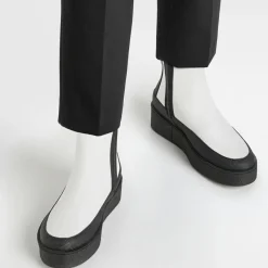 Boots fourrées Laine en Cuir Aria blanches