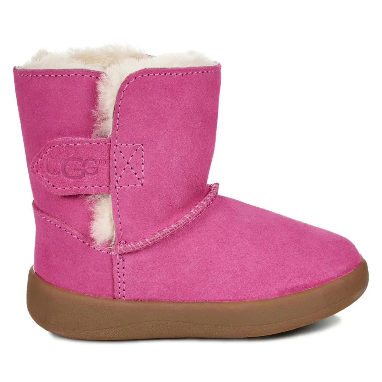 Boots fourrées Laine en Velours de Cuir Keelan fuchsia