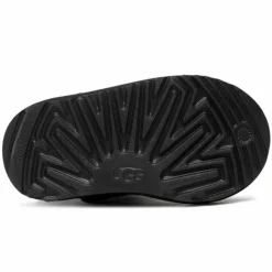 Boots fourrées Laine en Velours de Cuir Glitter noires