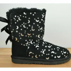 Boots fourrées Laine en Velours de cuir Bailey BoMoon and Stars noires
