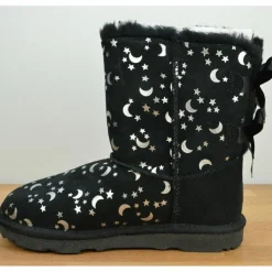 Boots fourrées Laine en Velours de cuir Bailey BoMoon and Stars noires